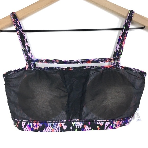 VICTORIA’S SECRET VSX Sports Bra Workout Top Mesh Strappy Geo Print Size Small - Picture 5 of 10